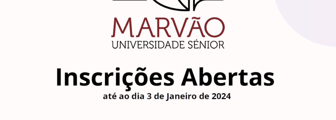(Português) Universidade Sénior de Marvão – Inscrições