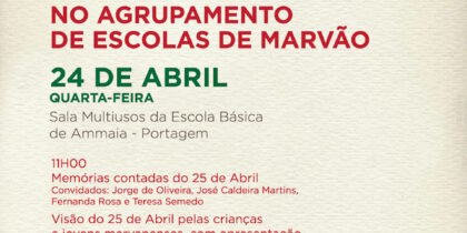 (Português) Sessão Comemorativa do 25 de Abril no Agrupamento de Escolas