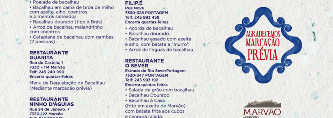 16ª Quinzena Gastronómica do Bacalhau